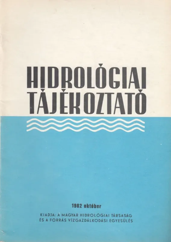 Hidrológiai Tájékoztató 1982 október Outlet